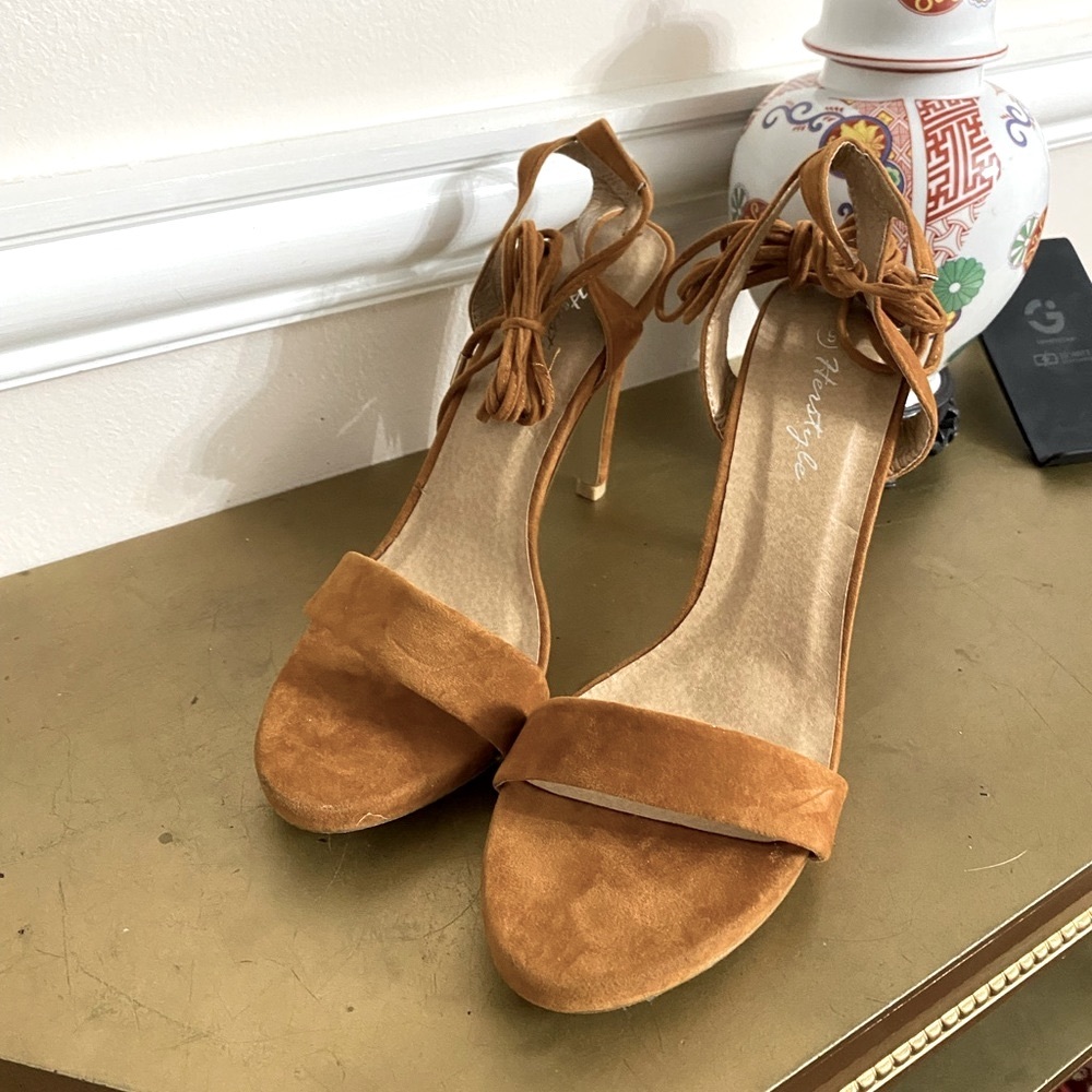 Herstyle brown suede Strappy Sandal